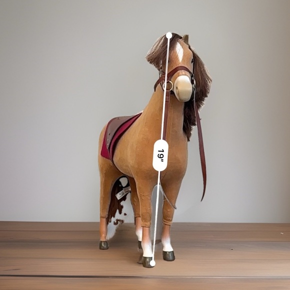 American Girl Doll Horse 19 Inches Brown Chestnut Retired Pony Equestrian Play - Picture 6 of 16